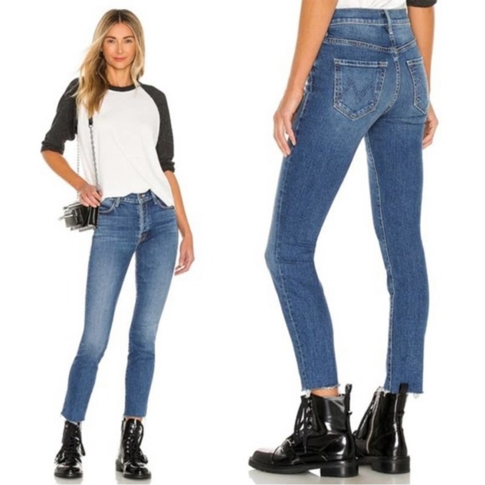 MOTHER The Stunner Ankle Fray High Rise Jean in So Long Size 31